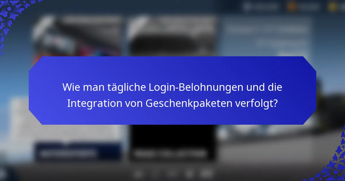 Wie man tägliche Login-Belohnungen und die Integration von Geschenkpaketen verfolgt?